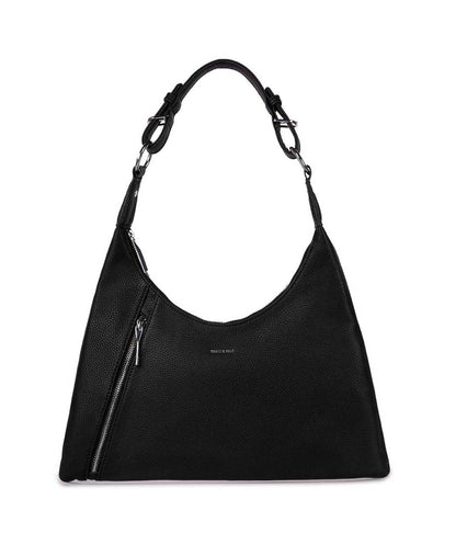 MORGAN Vegan Hobo Bag – Grain | Color: Black - variant::black