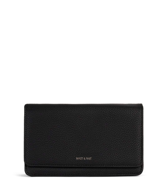 BEE Vegan Crossbody Bag - Grain | Color: Black - variant::black