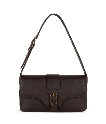ISABELLE Vegan Shoulder Bag – Grain | Color: Fudge - variant::fudge