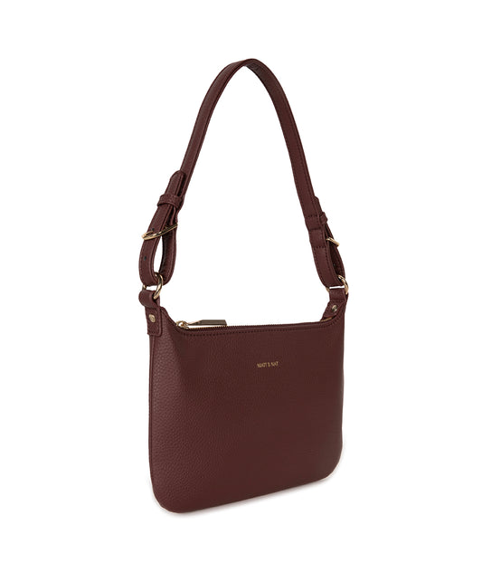 JINA Vegan Shoulder Bag - Grain | Color: Cherry - variant::cherry
