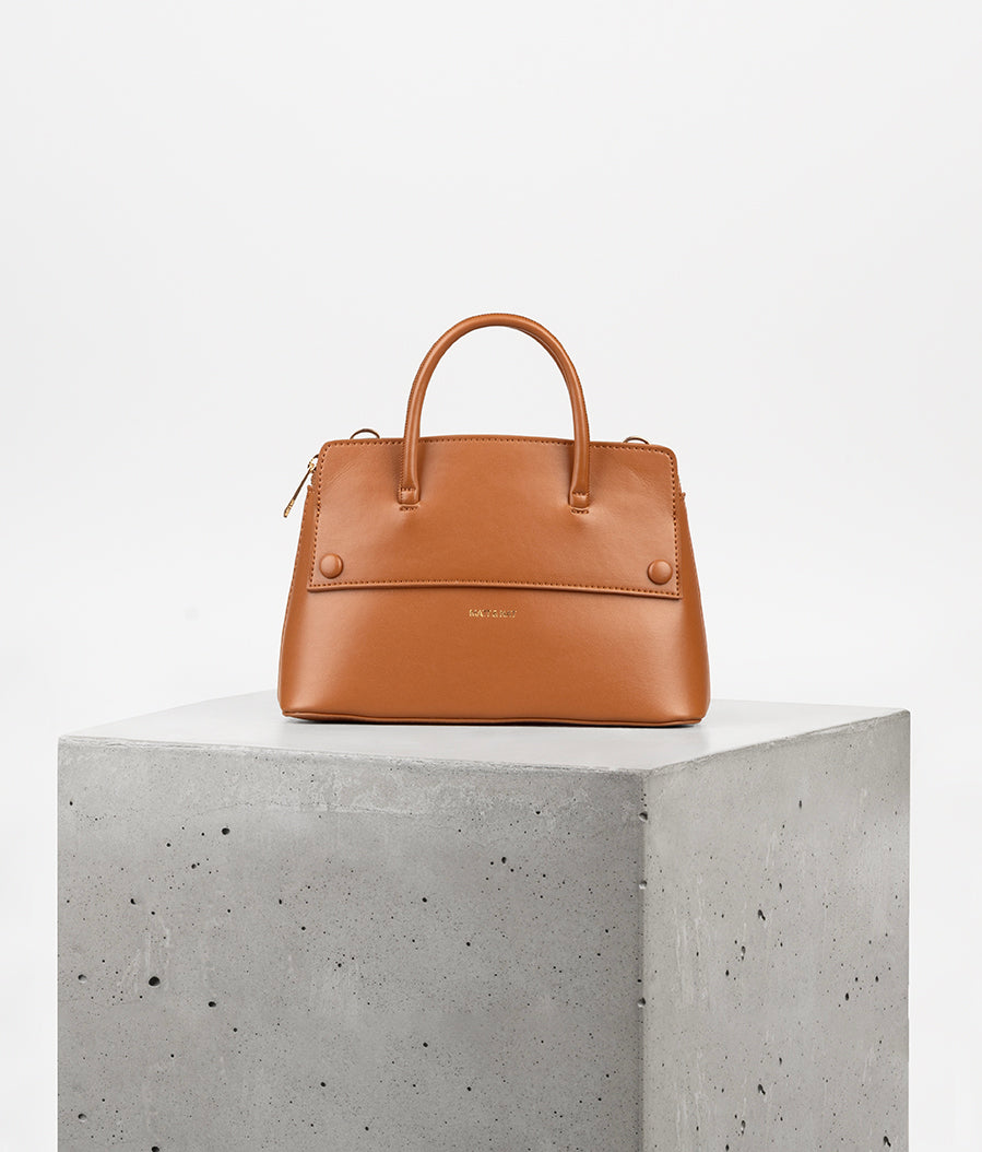 SILVA SM Small Vegan Satchel - UPPEAL™ | Color: Nutty - variant::nutty