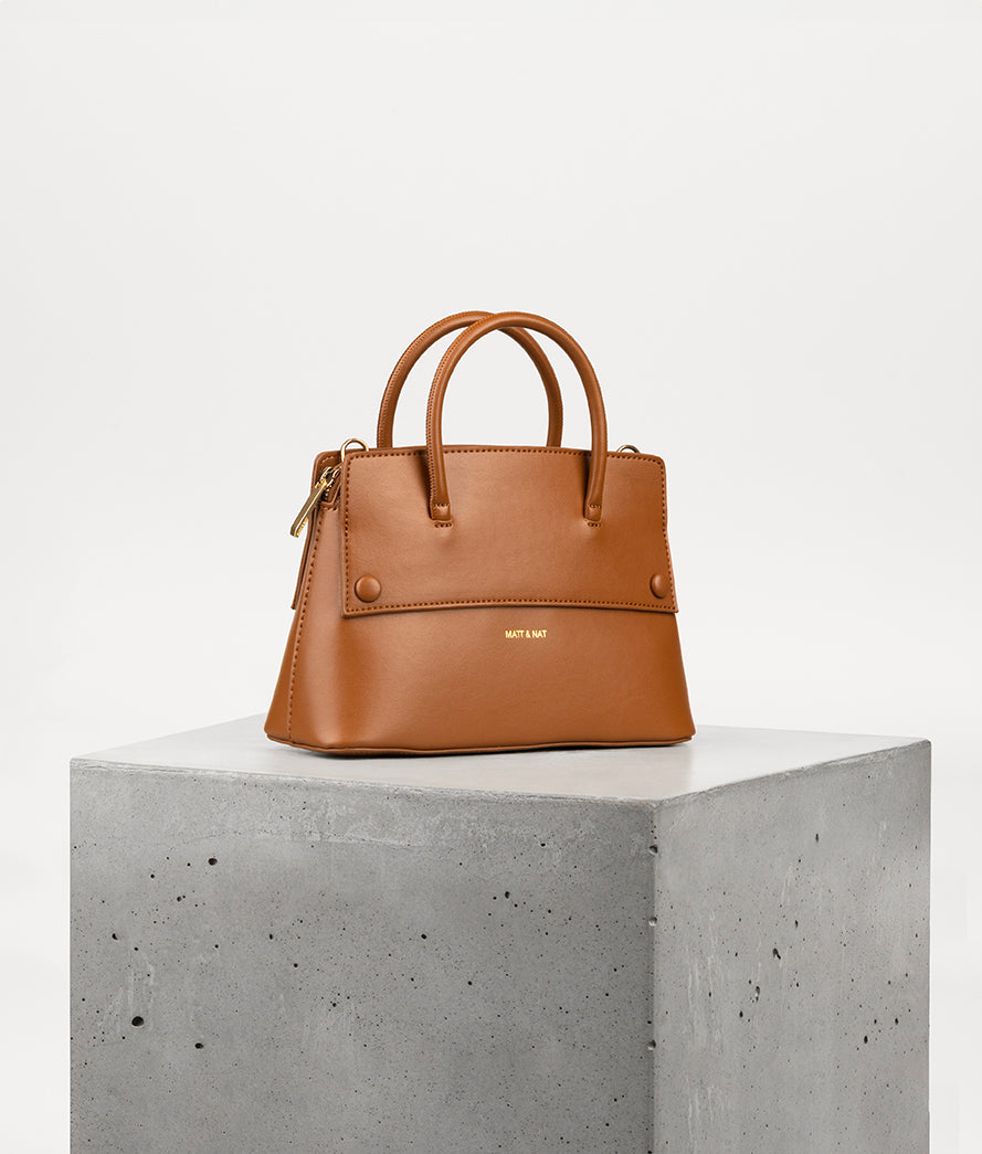 SILVA SM Small Vegan Satchel - UPPEAL™ | Color: Nutty - variant::nutty