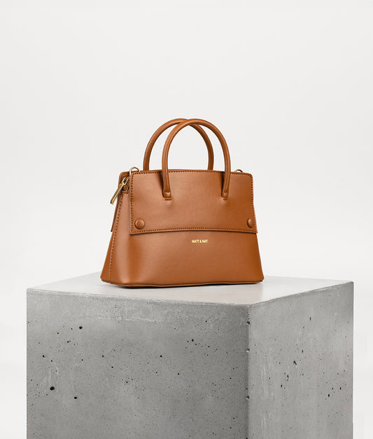 SILVA SM Small Vegan Satchel - UPPEAL™ | Color: Nutty - variant::nutty