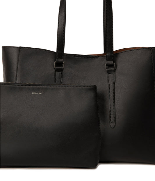 EMEL Vegan Tote Bag - Arbor  | Color: Black - variant::black
