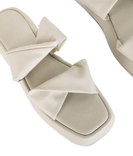 AIKO Women’s Vegan Sandals | Color: White - variant::off white