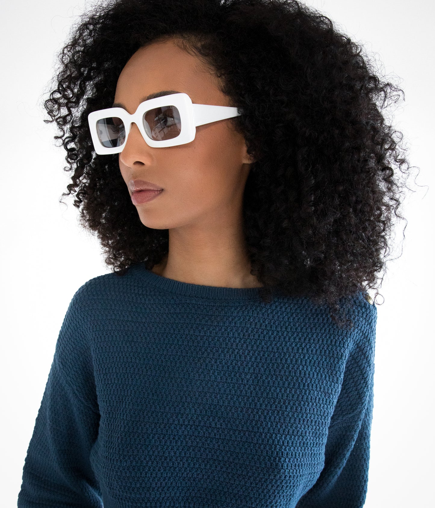 IVVY-2 Recycled Rectangle Sunglasses | Color: Purple, Grey - variant::lilac
