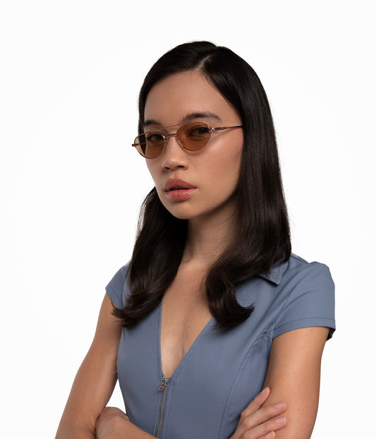 SUZI Oval Sunglasses | Color: Green - variant::green