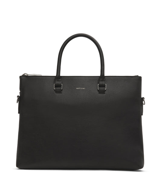 ALBAN Vegan Briefcase - Vintage | Color: Black - variant::black