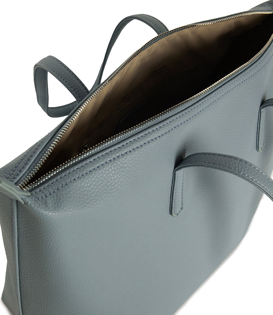ABBI Vegan Tote Bag - Grain | Color: Aquamarine - variant::aquamarine