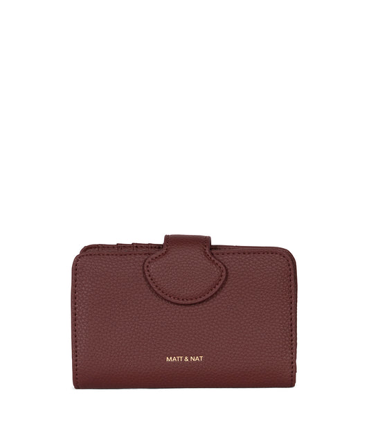 FLOATSM Small Vegan Wallet - Grain | Color: Cherry - variant::cherry