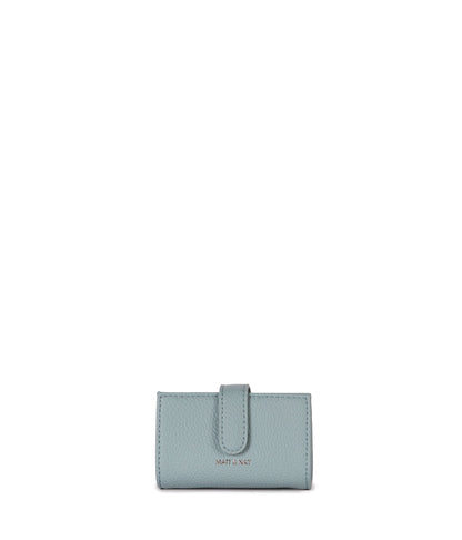 CREPE Vegan Accordion Card Holder – Grain | Color: Aquamarine - variant::aquamarine