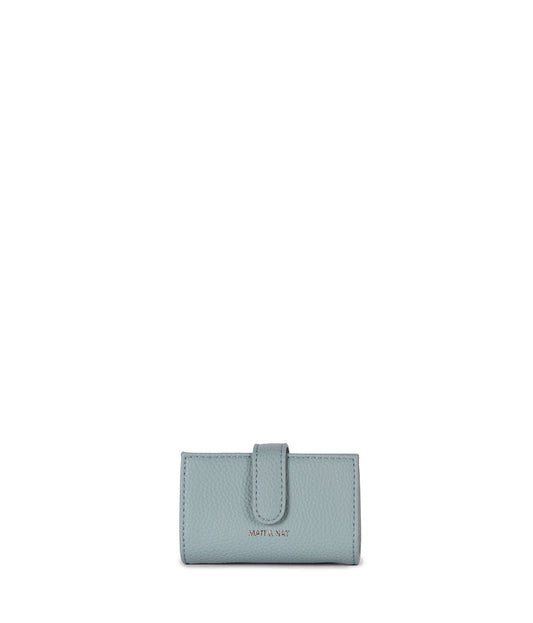 CREPE Vegan Accordion Card Holder – Grain | Color: Aquamarine - variant::aquamarine