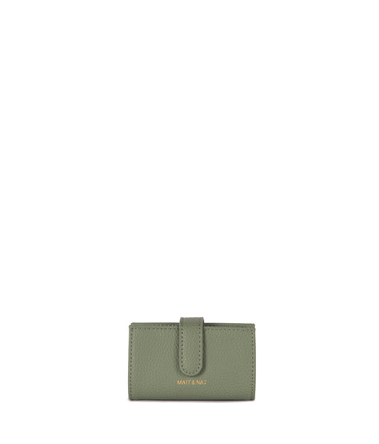 CREPE Vegan Accordion Card Holder – Grain | Color: Olivine - variant::olivine