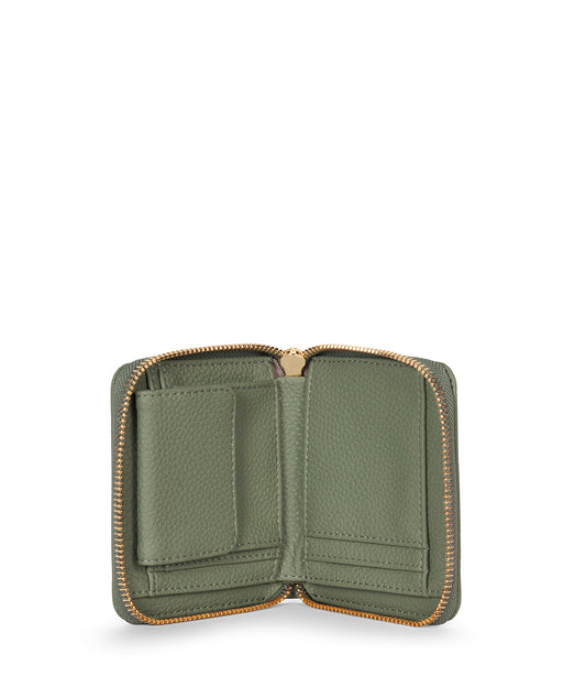 RUE Small Vegan Zip Wallet - Grain | Color: Olivine - variant::olivine