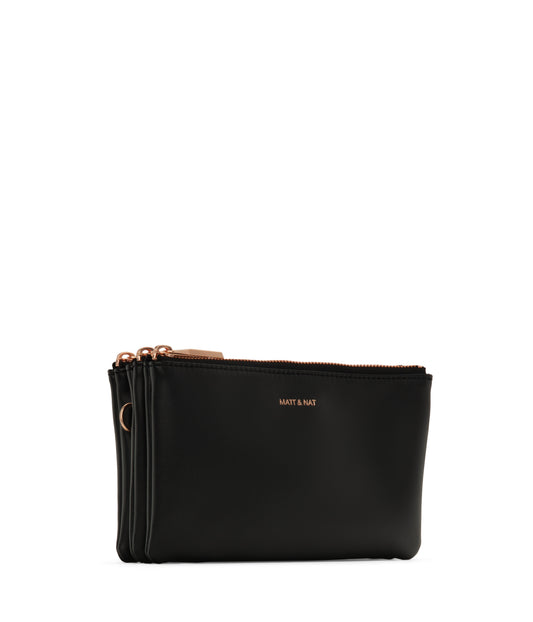 TRIPLET Vegan Crossbody Bag - Loom | Color: Black - variant::blackr