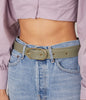 NEIL Women's Vegan Leather Belt | Color: Red - variant::barn