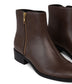 LIMAN Women's Vegan Flat Boots | Color: Brown - variant::brown