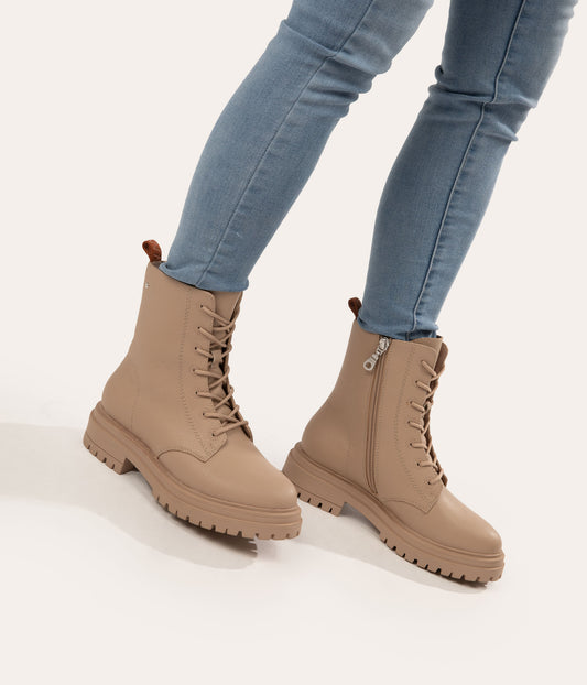 MAREE Women's Vegan Combat Boots | Color: Pink - variant::blush