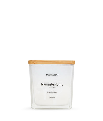 Namaste Home Large Soy Candle | Color: White - variant::white