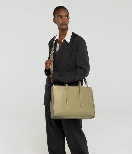 EVELIN Vegan Satchel - Loom | Color: Beige - variant::veil