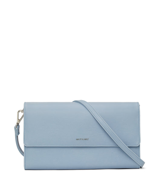 DREWLG Large Vegan Crossbody Bag - Vintage | Color: Blue - variant::breeze