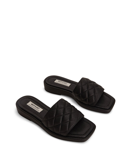 BRIE  Women's Vegan Sandals | Color: Black - variant::black