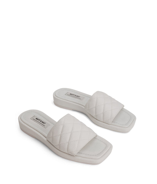 BRIE  Women's Vegan Sandals | Color: White - variant::white