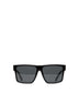 MAEVE Retro Squared Sunglasses | Color: Black - variant::black