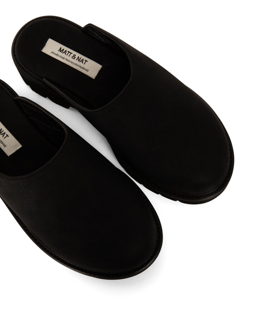 KIRA Women's Vegan Slip On Mules | Color: Black - variant::black